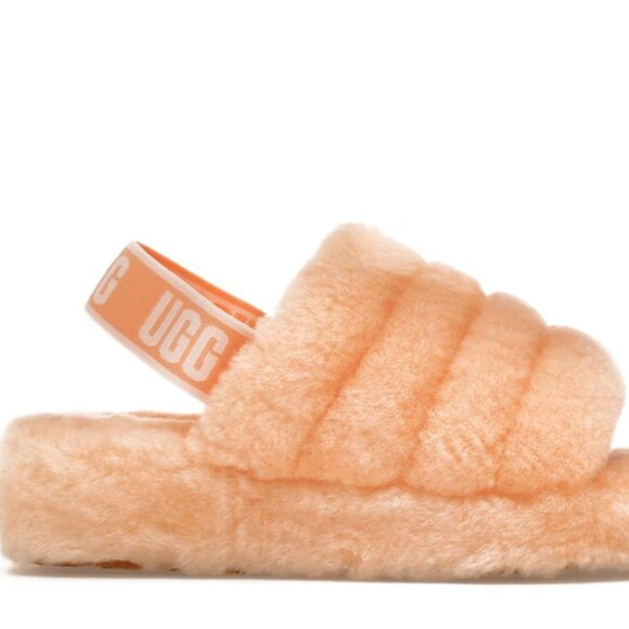 UGG Fluff Yeah Scallop Slides  Color: Peach Size 6 - Picture 6 of 7